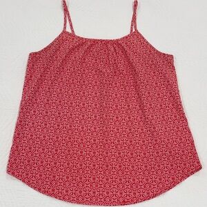Faded Glory Red Bandana Patterned Top